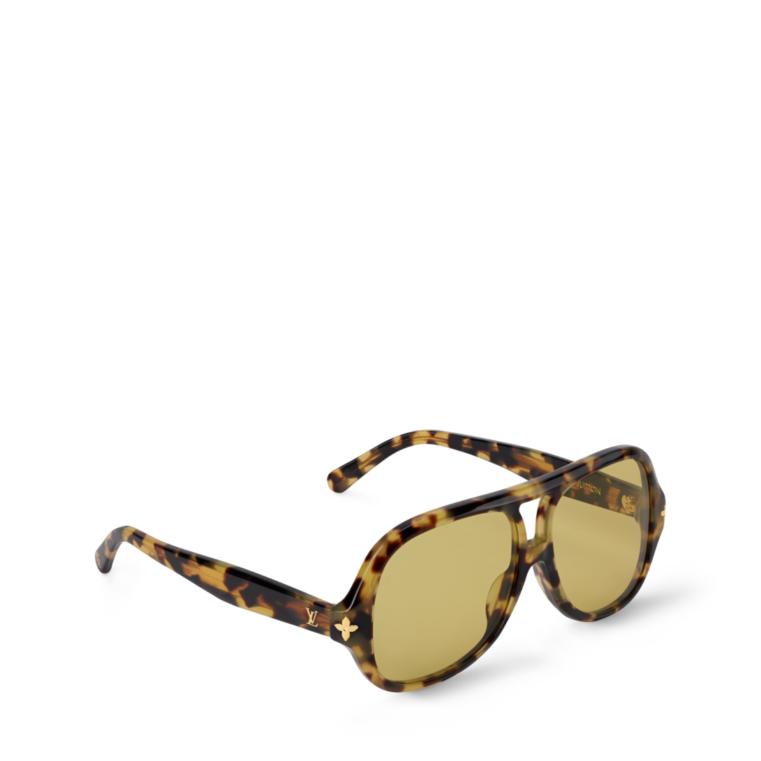 LV Aura Flower Square Pilot Sunglasses . - Luxury Accessories